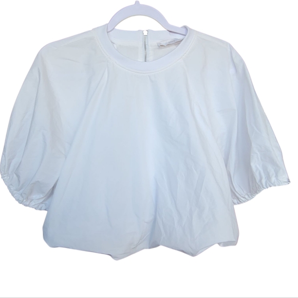 Mango Puffer Sleeve Suze 8 Bubble Hem Blouse - Picture 2 of 7